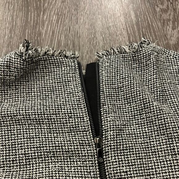 EUC L.K. Bennett London DR Nessa Black Cream Tweed Shift Dress Size 4 Wool EUC - Picture 12 of 14